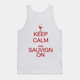 Keep Calm Sauvignon Red Tank Top